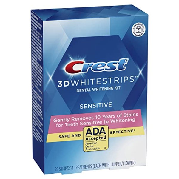 画像1: クレスト3D ホワイトストリップ 知覚過敏用 センシティブ ティース ホワイトニングキット Crest 3D Whitestrips Sensitive Teeth Whitening Kit, 14 Treatments (1)