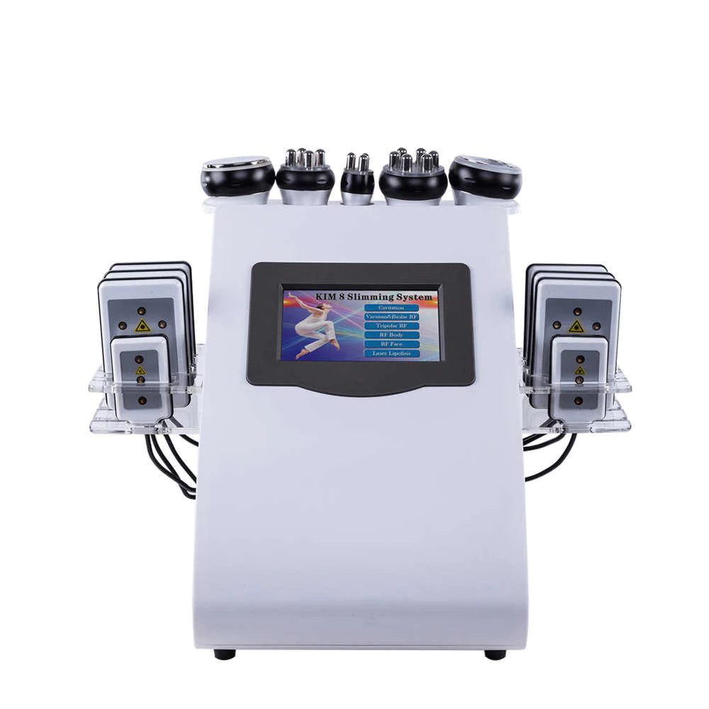 6 in 1 Ultrasonic Liposuction Cavitation Vacuum Laser Radio Slimming  Machine 40K超音波三極Lipoレーザーキム8キャビテーションRF真空ボディ 痩身マシン美容機器 美顔器 痩身器