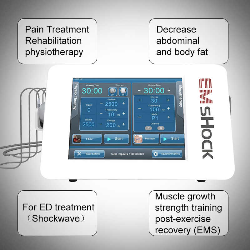 2in1 EMS Electromagnetic shockwave therapy 衝撃波 ボディ 痩身