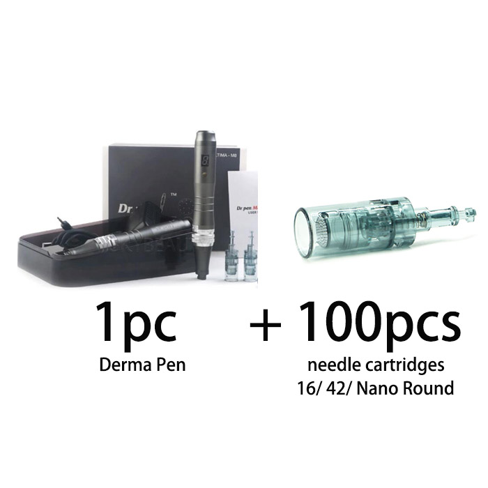 Dr.Pen M8 Electric Micro Needle Derma Pen Skin Pen Auto Pen ドクターペン 電動 ワイヤレス  ダーマペン ダーマスタンプ マイクロニードル オートダーマローラー カートリッジ100個付